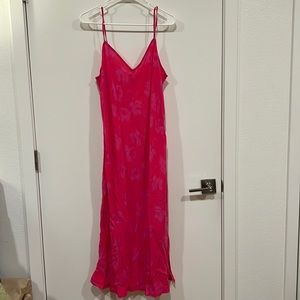 Gap Pink Printed Midi Slip Dress - LP